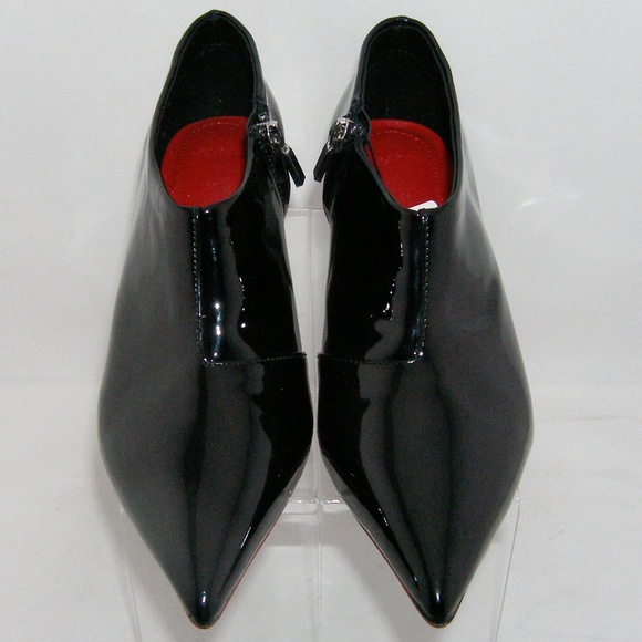 Zara Woman black pointed man made zip booties 6 - Picture 3 of 8